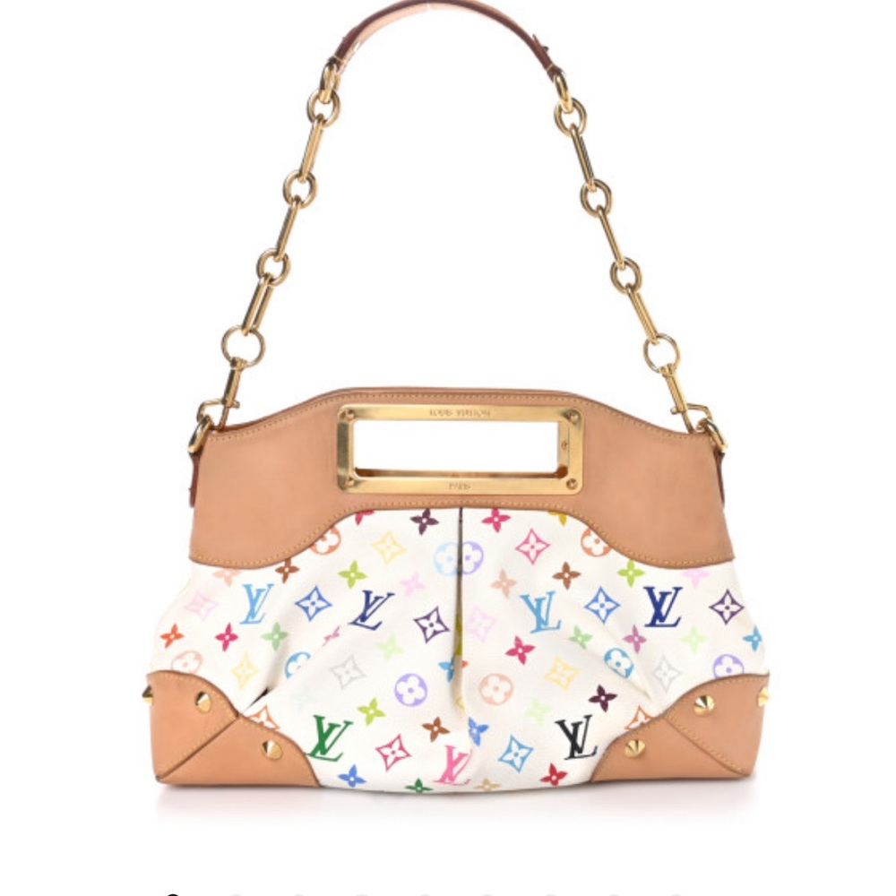 Louis Vuitton Multicolor Judy MM White